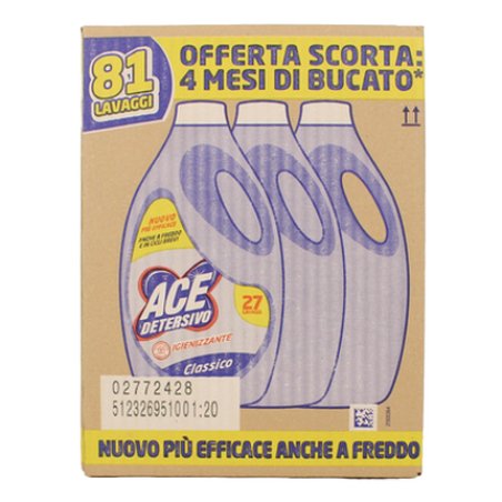 Ace Liquid Laundry Detergent Lavender Scent 3 Pieces For 27 Washes