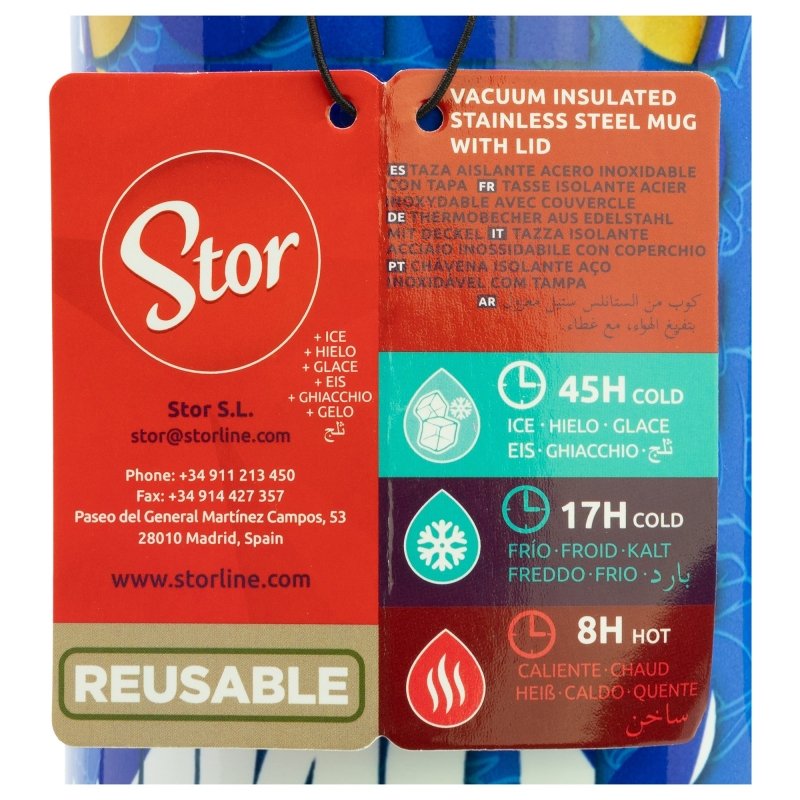 Stor - Sonic the Hedgehog - Mug de Voyage Isotherme en Acier Inoxydable Sonic 940 ML