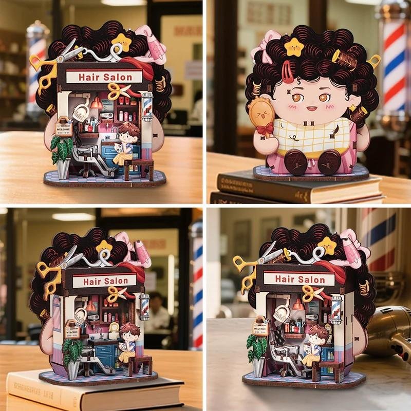 TALEBOX CORNER - Mini House Kit - Salon de coiffure - 53pc