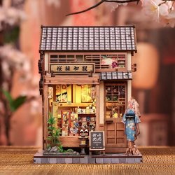 BOOK NOOK KIT - DIY -Boutique de kimonos Sakura- 235pc Eclairage LED