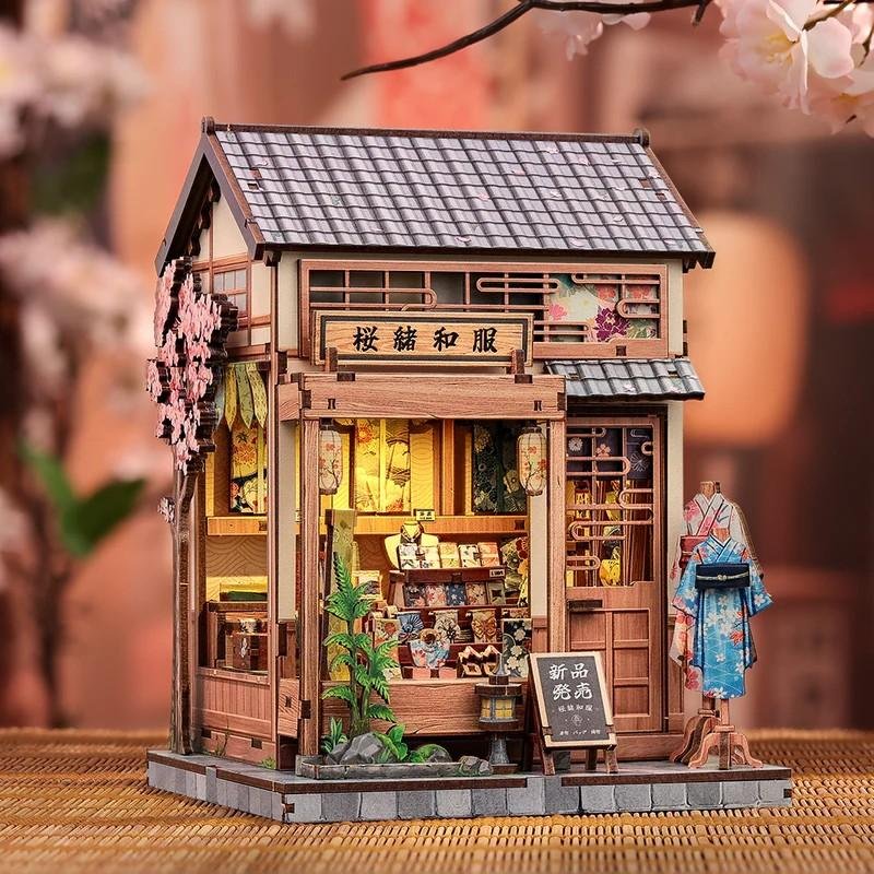 BOOK NOOK KIT - DIY -Boutique de kimonos Sakura- 235pc Eclairage LED
