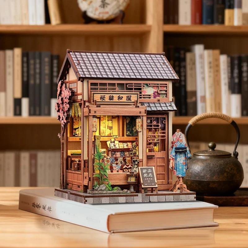BOOK NOOK KIT - DIY -Boutique de kimonos Sakura- 235pc Eclairage LED