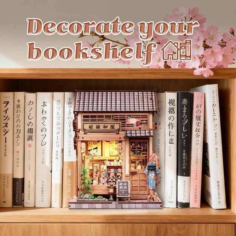 BOOK NOOK KIT - DIY -Boutique de kimonos Sakura- 235pc Eclairage LED