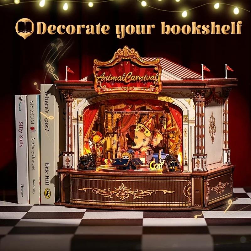 BOOK NOOK KIT - DIY - Carnaval des animaux - 413pc Eclairage LED
