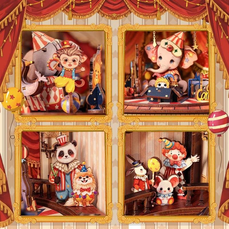 BOOK NOOK KIT - DIY - Carnaval des animaux - 413pc Eclairage LED