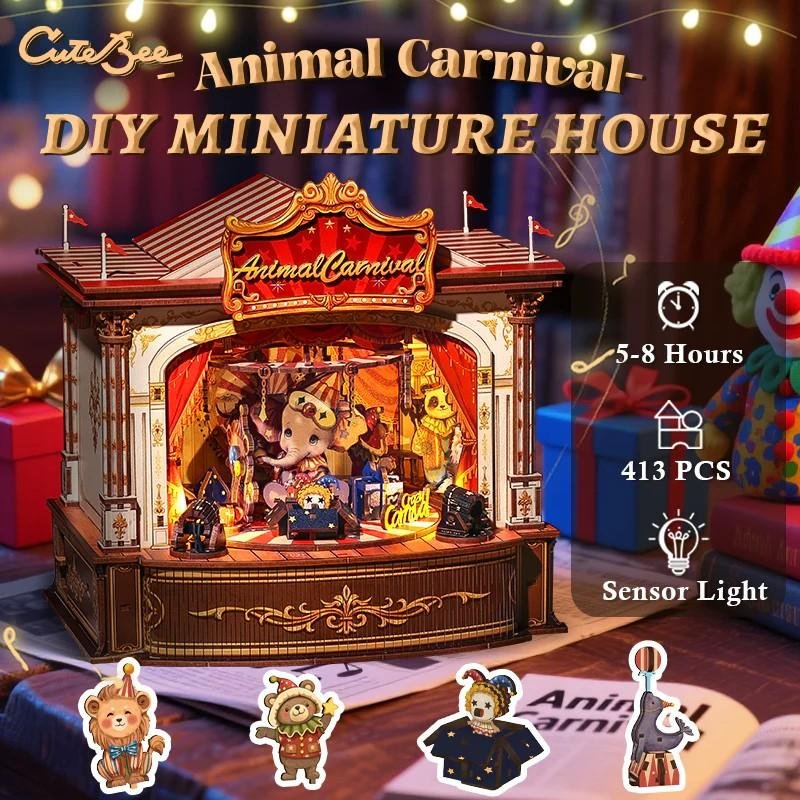 BOOK NOOK KIT - DIY - Carnaval des animaux - 413pc Eclairage LED