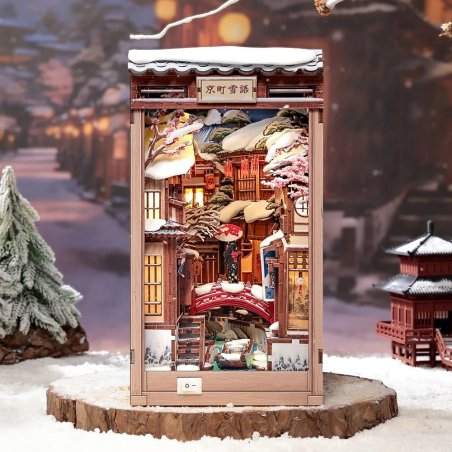 BOOK NOOK KIT - DIY - Murmures de neige à Kyoto- 286pc Eclairage LED