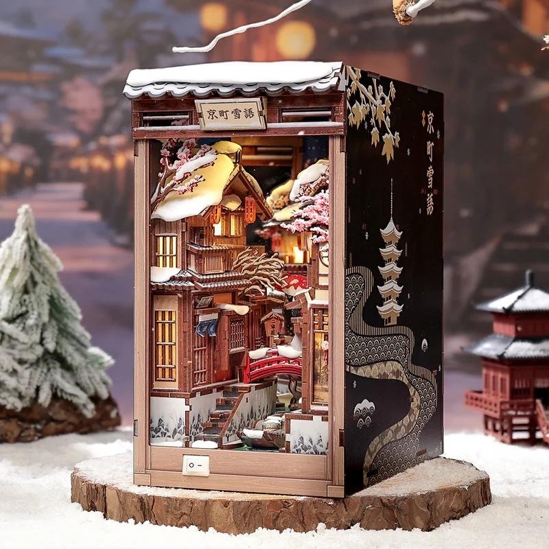 BOOK NOOK KIT - DIY - Murmures de neige à Kyoto- 286pc Eclairage LED