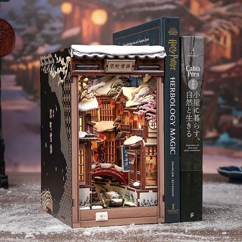 BOOK NOOK KIT - DIY - Murmures de neige à Kyoto- 286pc Eclairage LED