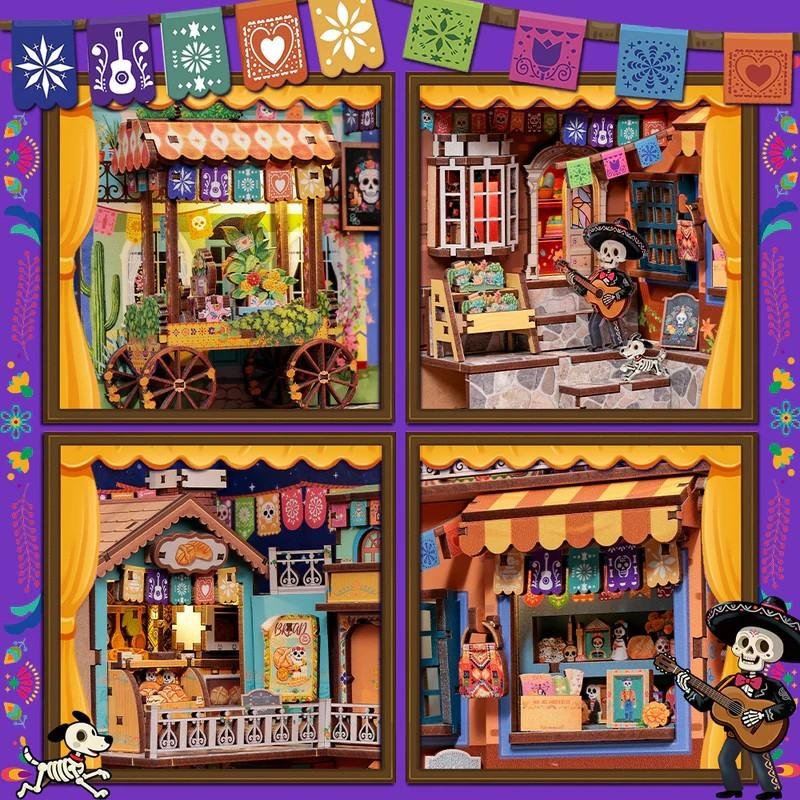BOOK NOOK KIT - DIY - Plaza de los Muertos - 350pc Eclairage LED