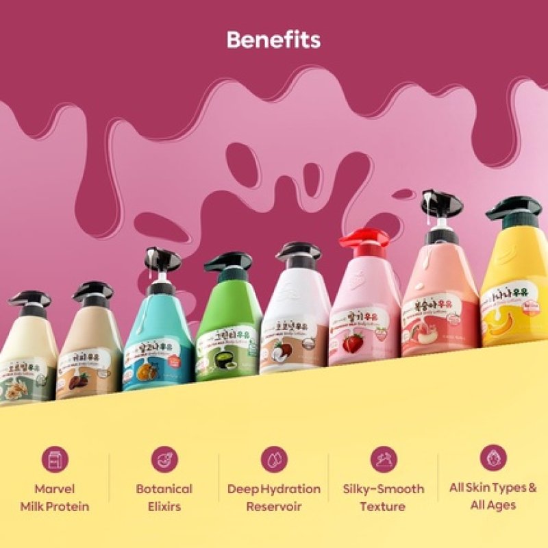 Welcos Kwailnara Peach Milk Body Lotion for Smooth & Soft Skin