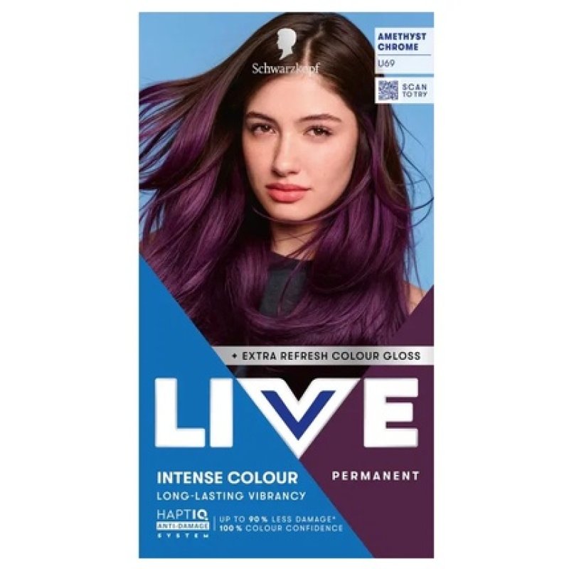 Schwarzkopf Live Intense Colour Hair Dye U69 Amethyst Chrome