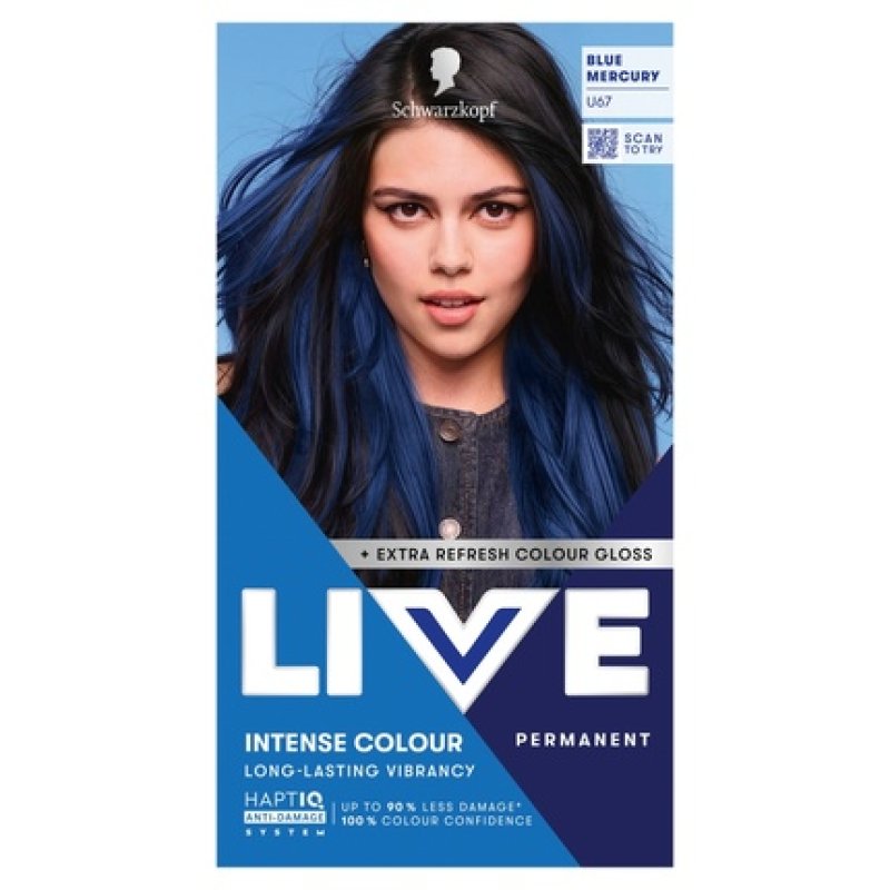 Schwarzkopf Live Intense Colour Hair Dye U67 Blue Mercury