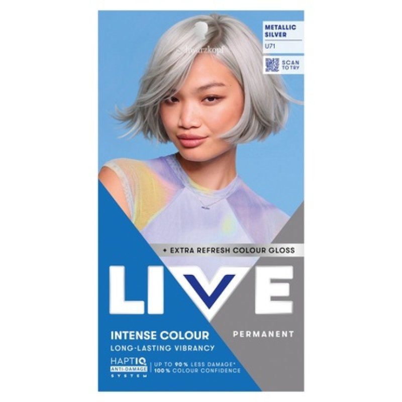 Schwarzkopf Live Intense Colour Hair Dye U71 Metallic Silver