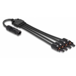 DeLOCK DL4 Solar Splitter Cable 1 x male to 4 x female 50 cm black