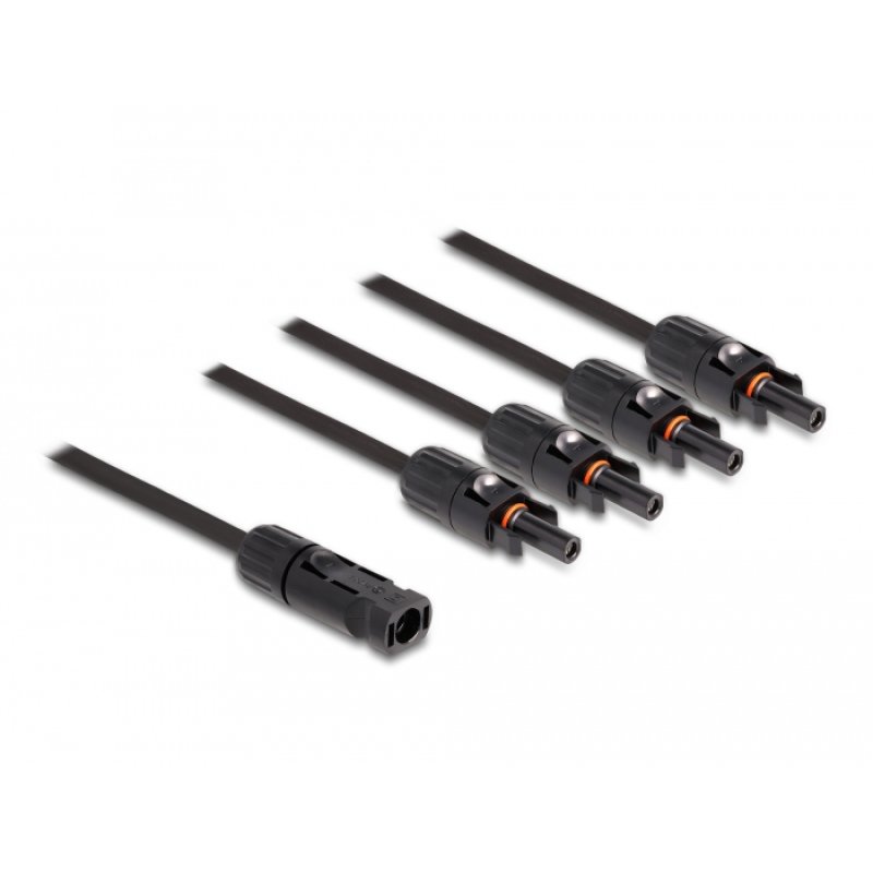 Delock DL4 Solar Splitter Kabel 1 x Stecker zu 4 x Buchse 50 cm schwarz