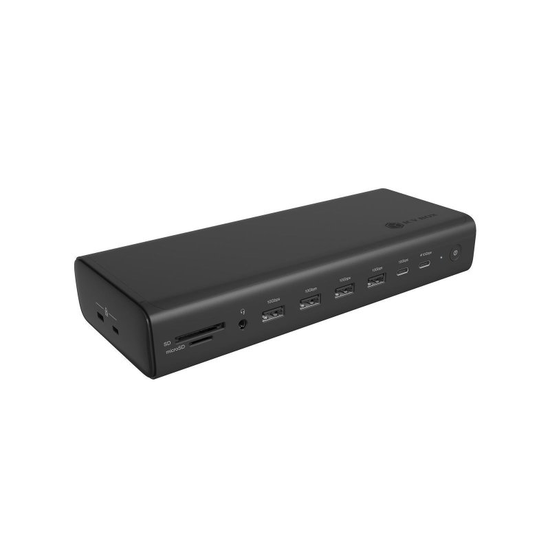 ICY BOX IB-DK7401-CU31 Avec fil USB 3.2 Gen 2 (3.1 Gen 2) Type-C Noir