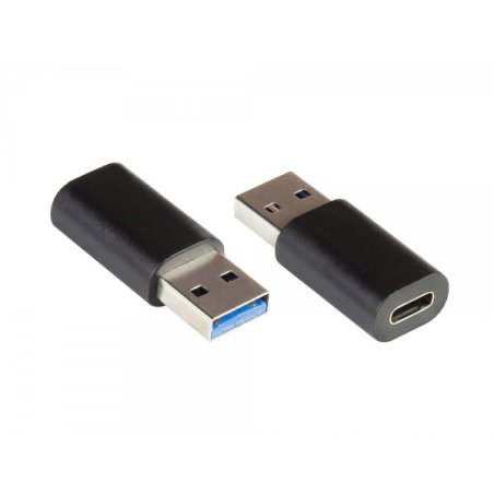 Alcasa USB-AD300 cable gender changer USB 3.0 / USB 3.1 (Gen. 1) A USB C Black