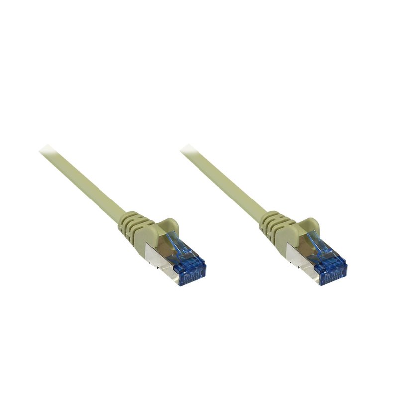 RNS® Patchkabel mit Rastnasenschutz, Cat. 6A, S/FTP, PIMF, halogenfrei, 500MHz, grau, 1,5m, Good Connections®