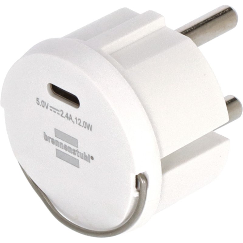 Brennenstuhl 1508110010 adaptateur prise d'alimentation Type F Type C Blanc