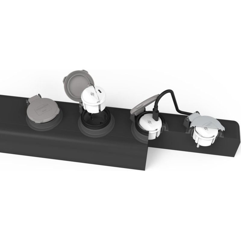 Brennenstuhl 1508110010 adaptateur prise d'alimentation Type F Type C Blanc