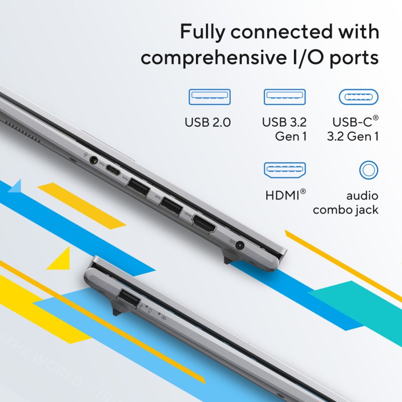 ASUS Vivobook 15 X1504VA-BQ5508W Intel Core 5 120U Laptop 39.6 cm (15.6") Full HD 16 GB DDR5-SDRAM 512 GB SSD Wi-Fi 6