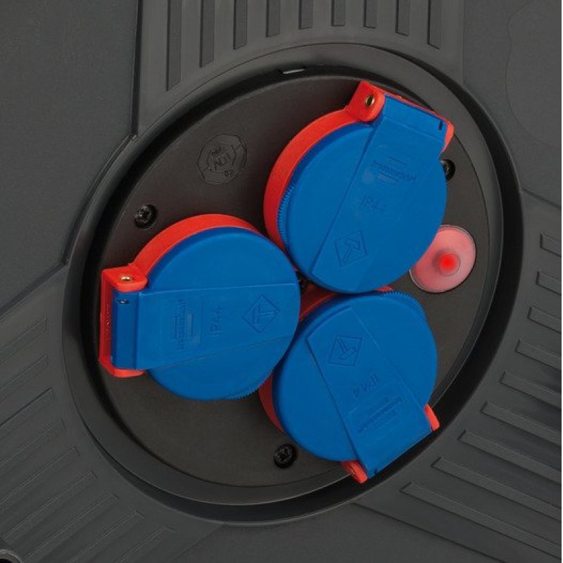 Brennenstuhl 1209830 power extension 50 m 3 AC outlet(s) Outdoor Black, Blue, Red