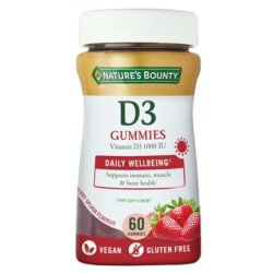 Nature's Bounty Vitamin D3 1000iu Gummies for Adults 60 Count