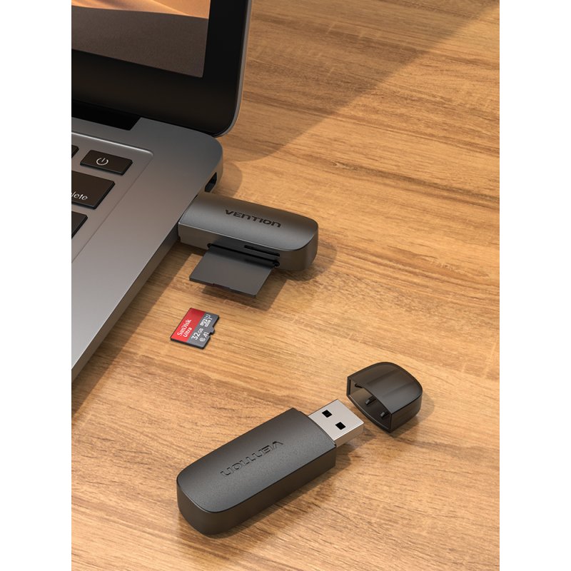 Vention CLFB0 lecteur de carte mémoire USB 3.2 Gen 1 (3.1 Gen 1) Noir
