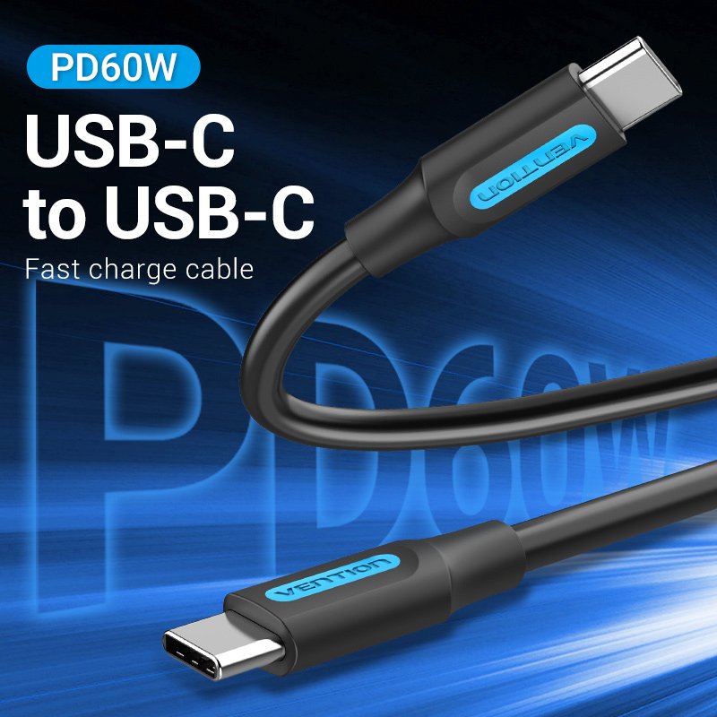 Vention COSBF câble USB USB 2.0 1 m USB C Noir