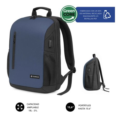 SUBBLIM Nomad Xpand Air Padding backpack City backpack Blue Recycled polyester