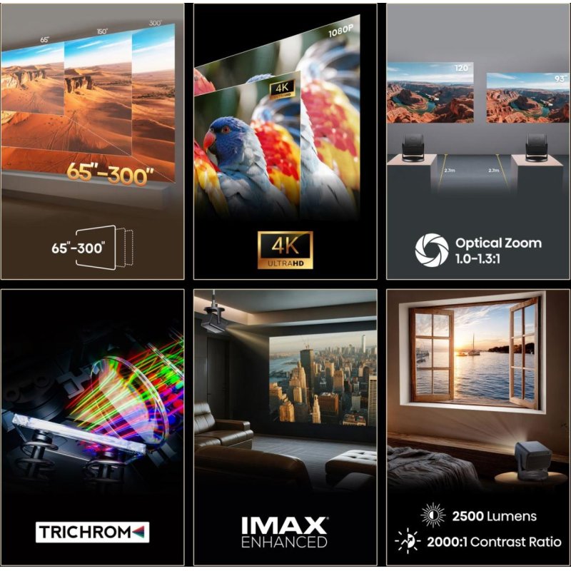 Hisense C3 DLP UHD 4K (3840x2160) Compatibilité 3D Métallique