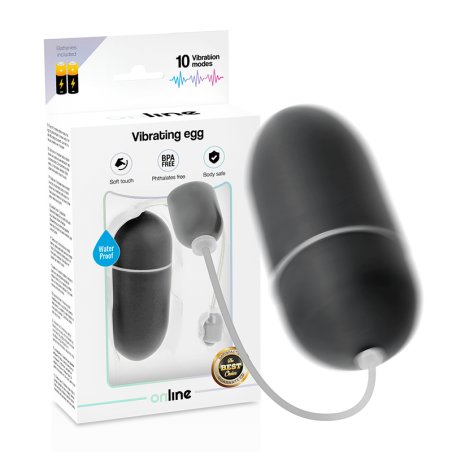 ONLINE- BLACK WATERPROOF VIBRATING EGG