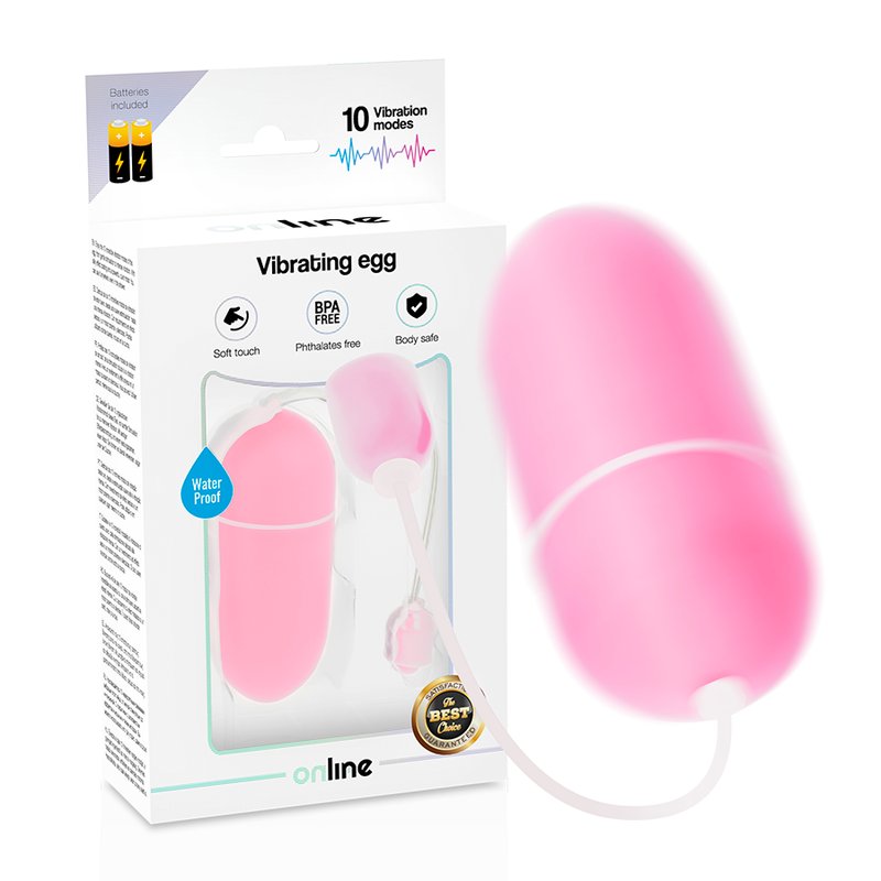 ONLINE- PINK WATERPROOF VIBRATING EGG