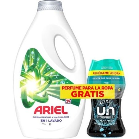 Ariel Original Detergent Lenor Unstoppables Fresh Pearls Free