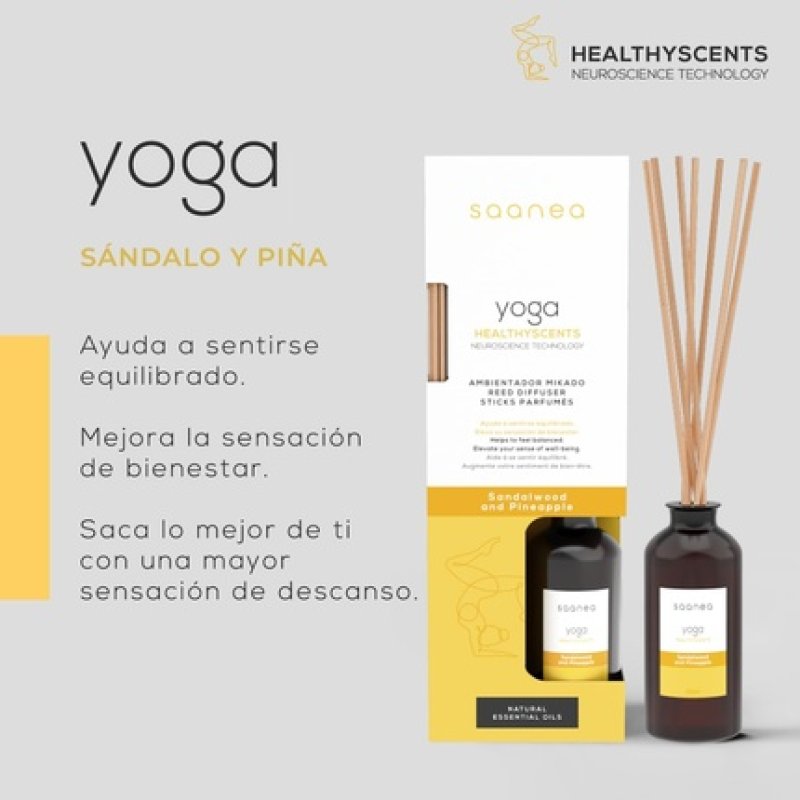 Saanea Mikado Yoga Air Freshener 100ml Sandalwood and Pineapple Scent