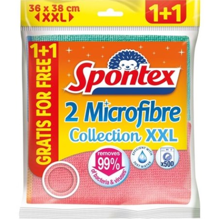 Spontex Microfiber Cloth Economic 36x38cm 1 Free Unit