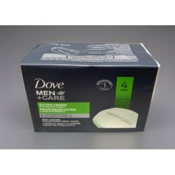 Dove Men Care Extra Fresh Moisturizing Body and Face Soap 3.51oz - Pack of 4