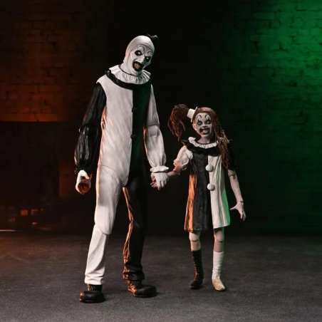 TERRIFIER 2 - Art the Clown & Little Pale Girl -Figurine Ultimate 17cm