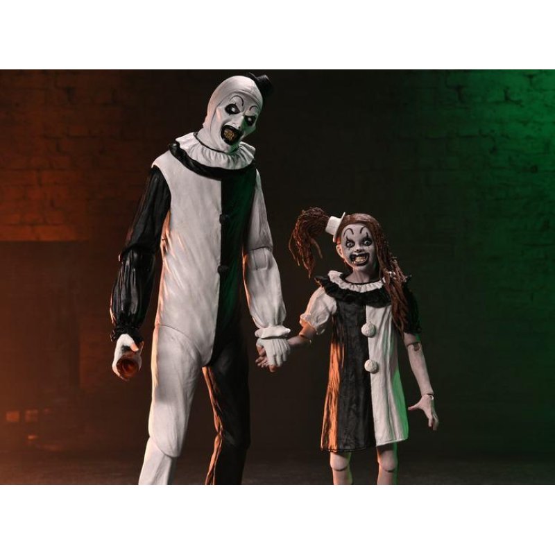 TERRIFIER 2 - Art the Clown & Little Pale Girl -Figurine Ultimate 17cm