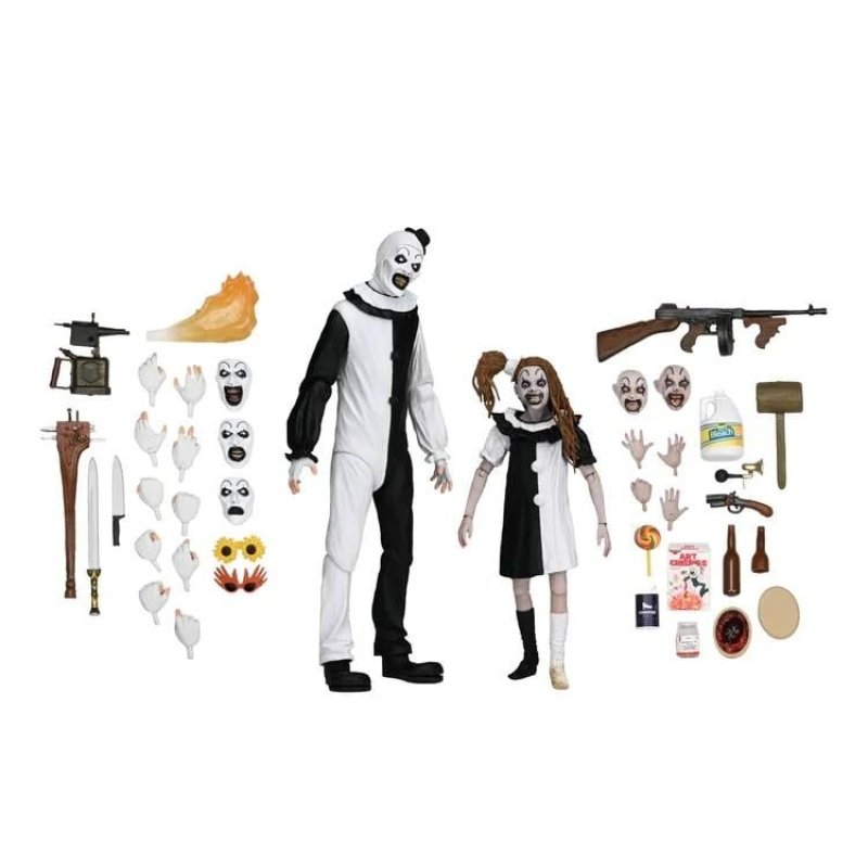 TERRIFIER 2 - Art the Clown & Little Pale Girl -Figurine Ultimate 17cm