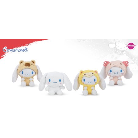 CINNAMOROLL - Assortiment de 8 Peluches - 4 Modèles - 22cm