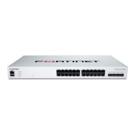 Fortinet Layer 2/3 FortiGate switch controller compatible switch with 24 x GE RJ45 ports, 4 x 10 GE SFP uplinks