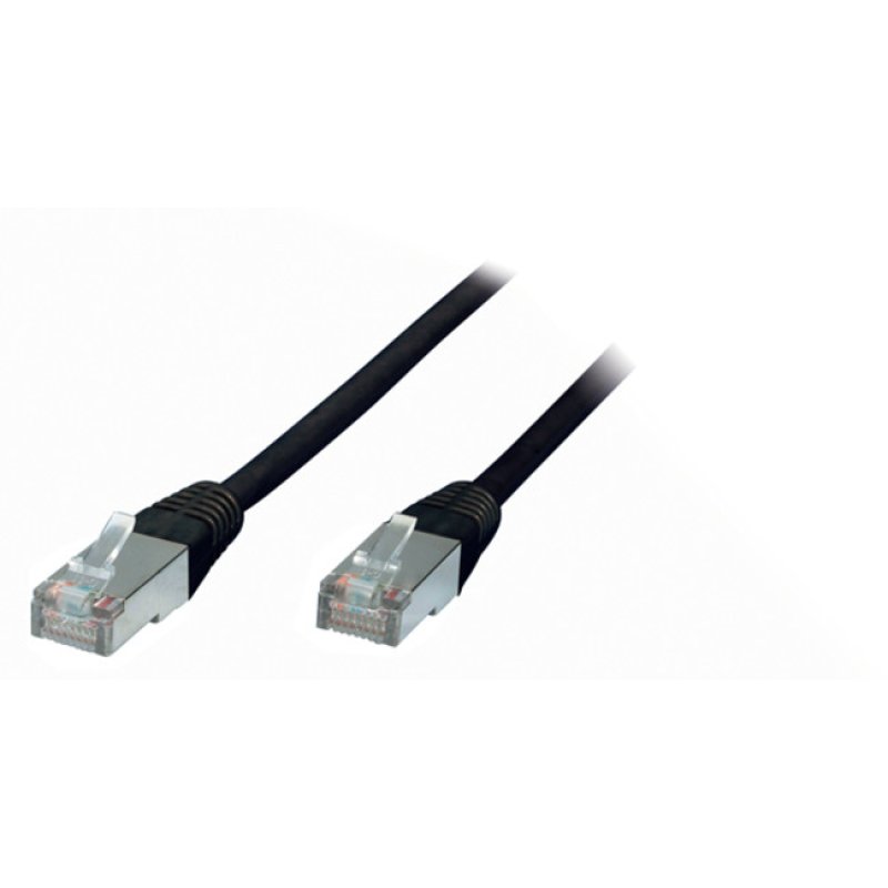 S/CONN maximum connectivity RJ45-RJ45, m-m, 0.25m networking cable Black Cat5e F/UTP (FTP)
