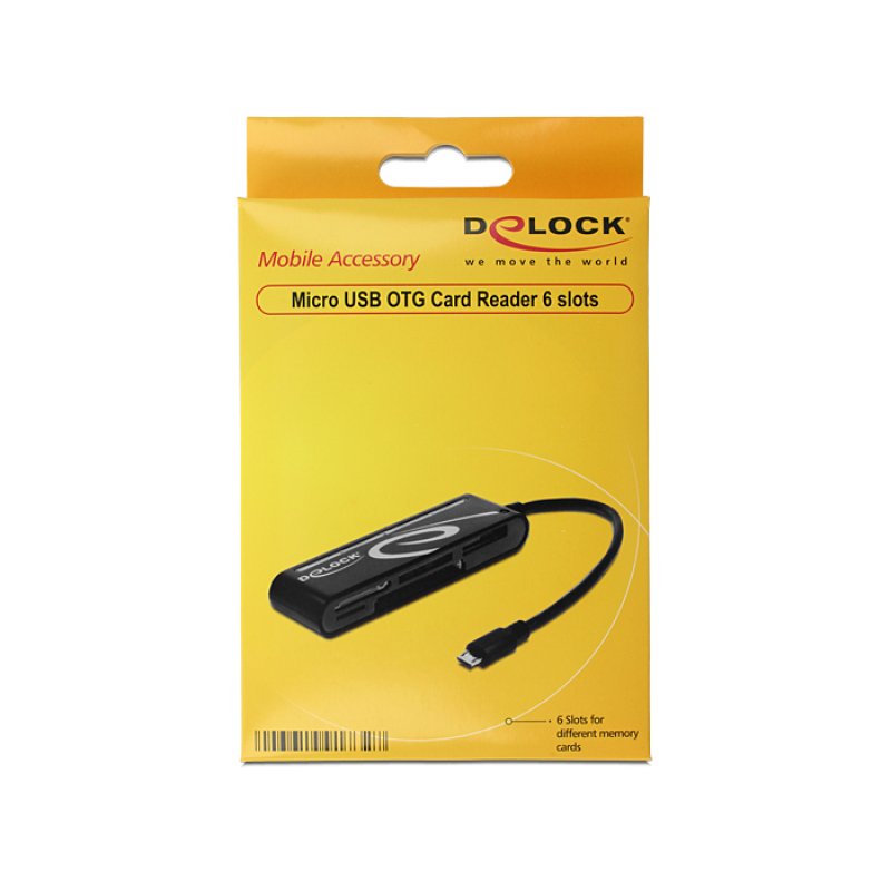 DeLOCK 91732 lecteur de carte mémoire USB 2.0 Noir