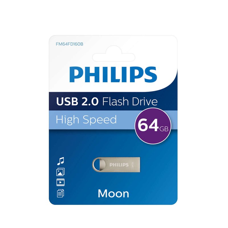STICK Philips USB 2.0 64GB Moon Vintage Silver