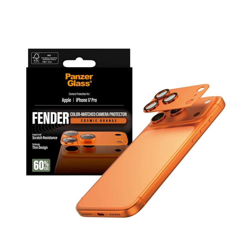 PanzerGlass Fender Camera Protector Cosmic Orange iPhone 17 Pro Protection d'écran transparent Apple 1 pièce(s)