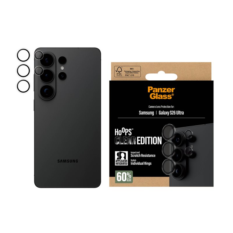 PanzerGlass Hoops Camera Lens Protector Transparent Samsung Galaxy S26 Ultra