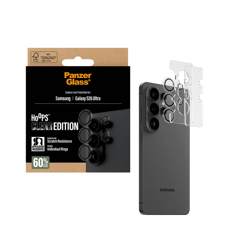 PanzerGlass Hoops Camera Lens Protector Transparent Samsung Galaxy S26 Ultra Protection d'écran transparent 1