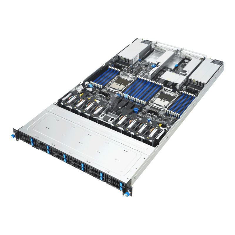 ASUS RS700-E12-RS12U Rack (1 U) Noir, Acier